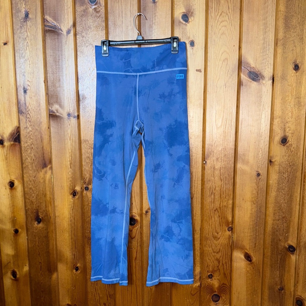Blue Tie-Dye Yoga Pants PINK Victoria’s Secret large lounge pants high waisted